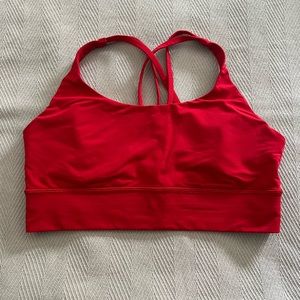 Lululemon Energy Longline Sports Bra - Size 12 - Dark Red